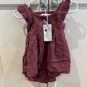 Jamie Kay matching set 12m Mauve Baby set with Ruffled Sleeves